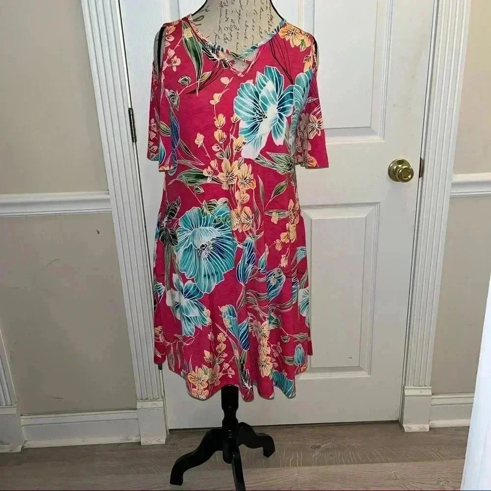 Watermelon floral dress/b1087